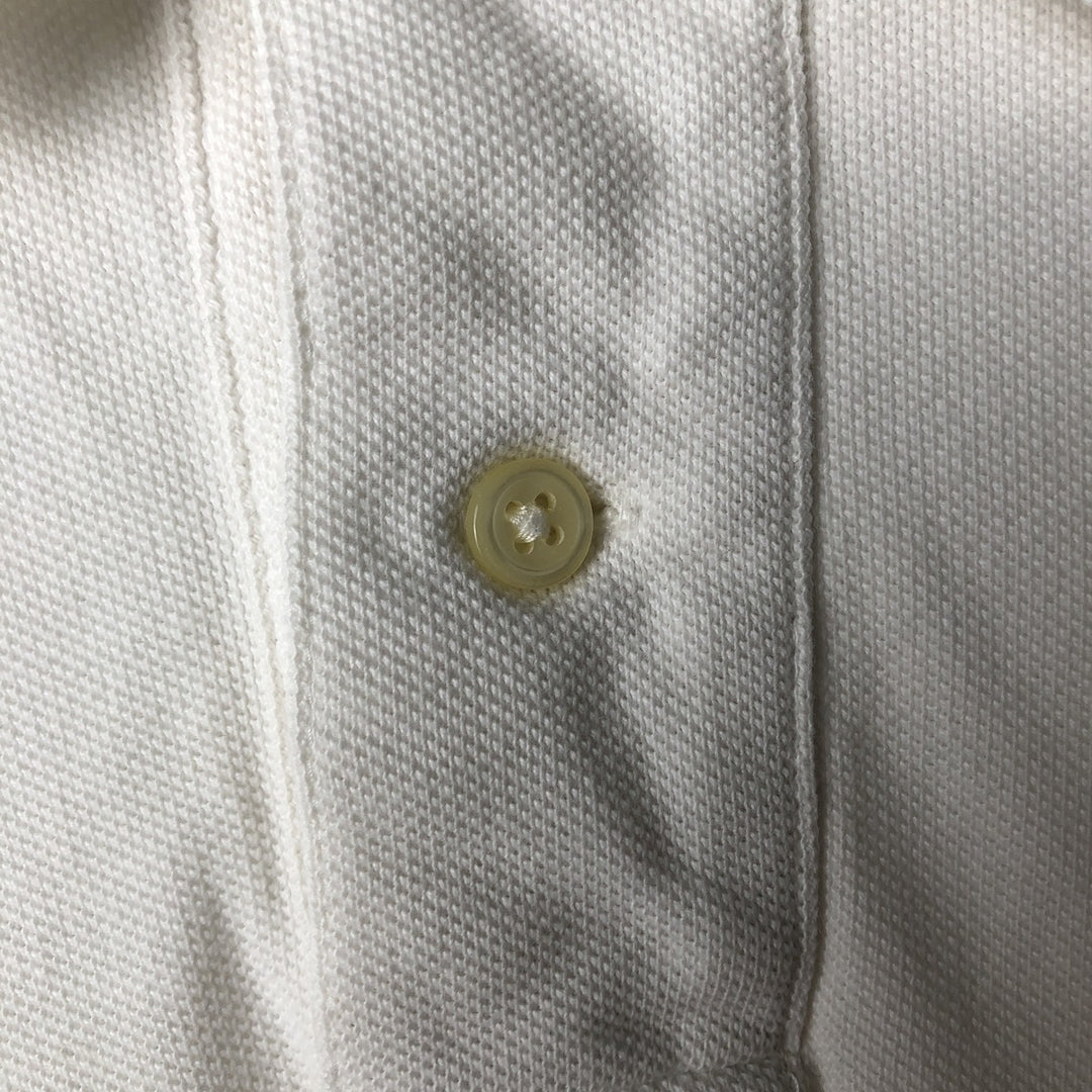 Ralph Lauren POLO RALPH LAUREN long-sleeved polo shirt, men's size L cotton white type Vintage Second Hand
