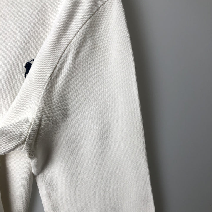 Ralph Lauren POLO RALPH LAUREN long-sleeved polo shirt, men's size L cotton white type Vintage Second Hand