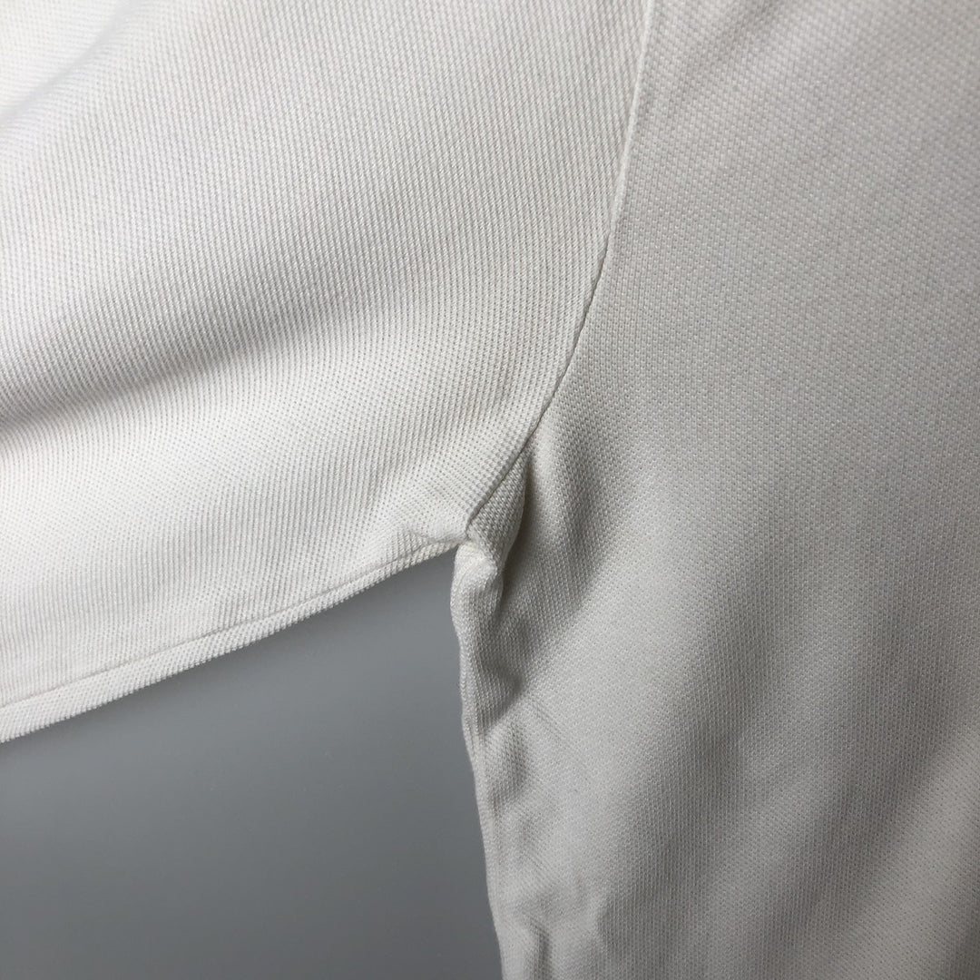 Ralph Lauren POLO RALPH LAUREN long-sleeved polo shirt, men's size L cotton white type Vintage Second Hand