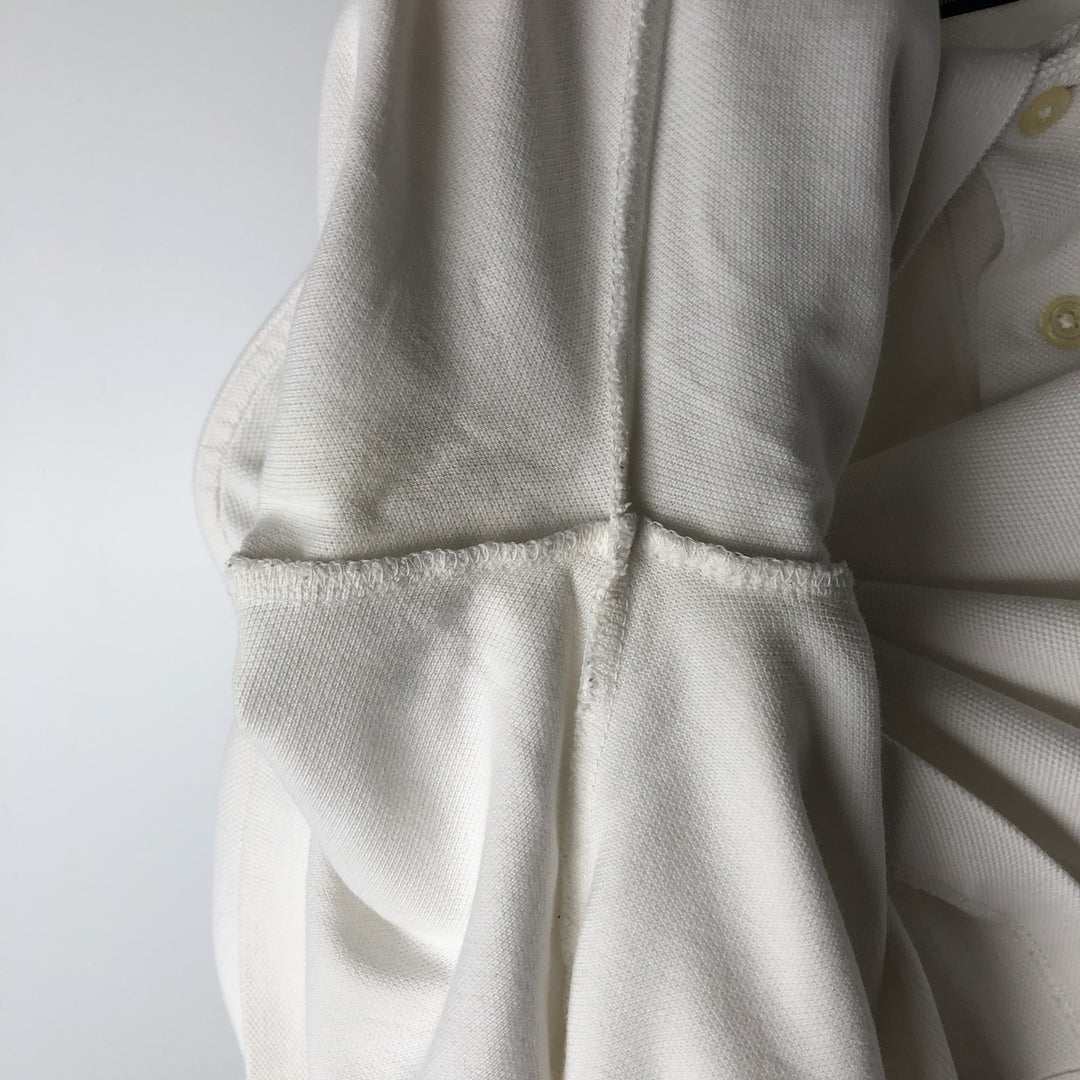 Ralph Lauren POLO RALPH LAUREN long-sleeved polo shirt, men's size L cotton white type Vintage Second Hand
