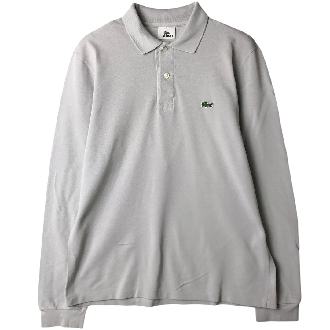 Lacoste LACOSTE Long Sleeve Polo Shirt Size 4 Men's M cotton gray type Vintage Second Hand