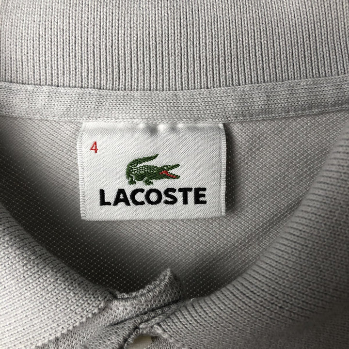 Lacoste LACOSTE Long Sleeve Polo Shirt Size 4 Men's M cotton gray type Vintage Second Hand