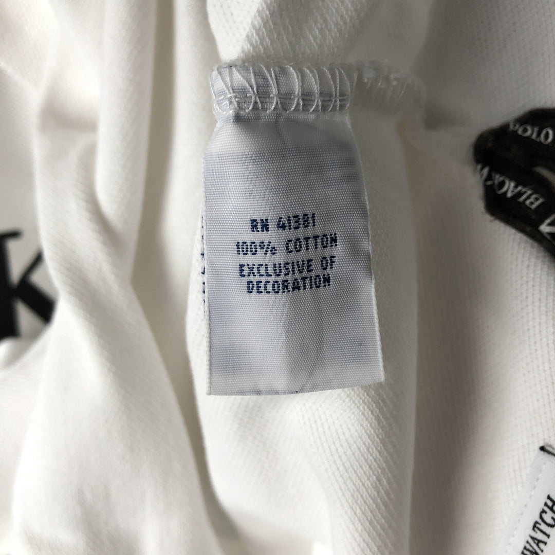 Ralph Lauren POLO RALPH LAUREN CUSTOM FIT Big Pony Long-Sleeve Polo Shirt, Men's Size XL (approx.) cotton white type Vintage Second Hand