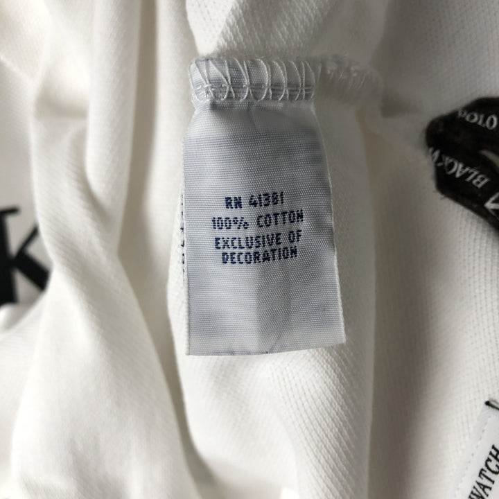 Ralph Lauren POLO RALPH LAUREN CUSTOM FIT Big Pony Long-Sleeve Polo Shirt, Men's Size XL (approx.) cotton white type Vintage Second Hand