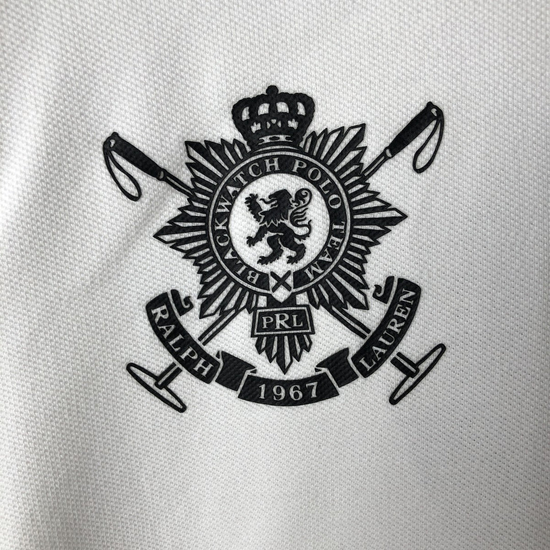 Ralph Lauren POLO RALPH LAUREN CUSTOM FIT Big Pony Long-Sleeve Polo Shirt, Men's Size XL (approx.) cotton white type Vintage Second Hand