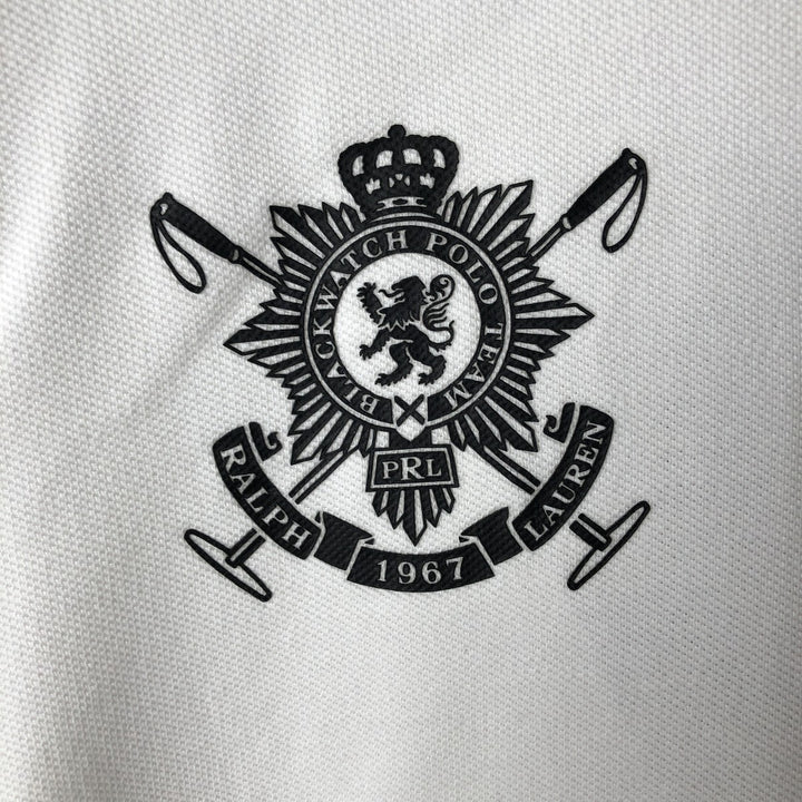 Ralph Lauren POLO RALPH LAUREN CUSTOM FIT Big Pony Long-Sleeve Polo Shirt, Men's Size XL (approx.) cotton white type Vintage Second Hand