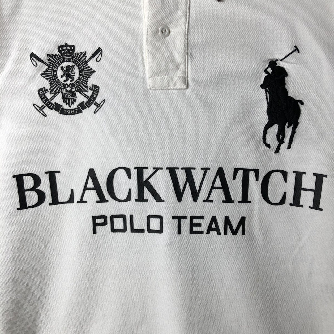 Ralph Lauren POLO RALPH LAUREN CUSTOM FIT Big Pony Long-Sleeve Polo Shirt, Men's Size XL (approx.) cotton white type Vintage Second Hand
