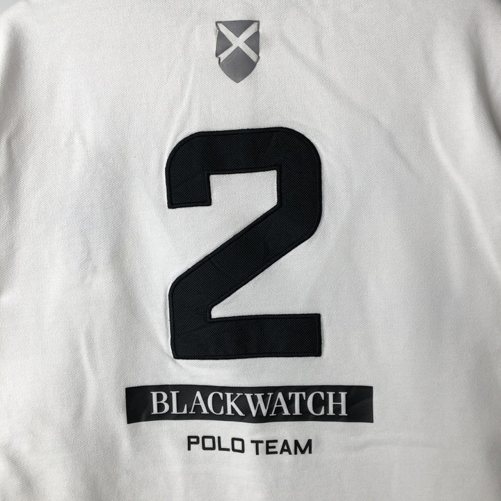 Ralph Lauren POLO RALPH LAUREN CUSTOM FIT Big Pony Long-Sleeve Polo Shirt, Men's Size XL (approx.) cotton white type Vintage Second Hand