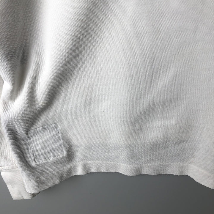 Ralph Lauren POLO RALPH LAUREN CUSTOM FIT Big Pony Long-Sleeve Polo Shirt, Men's Size XL (approx.) cotton white type Vintage Second Hand