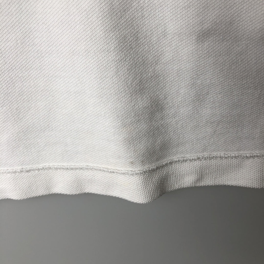 Ralph Lauren POLO RALPH LAUREN CUSTOM FIT Big Pony Long-Sleeve Polo Shirt, Men's Size XL (approx.) cotton white type Vintage Second Hand