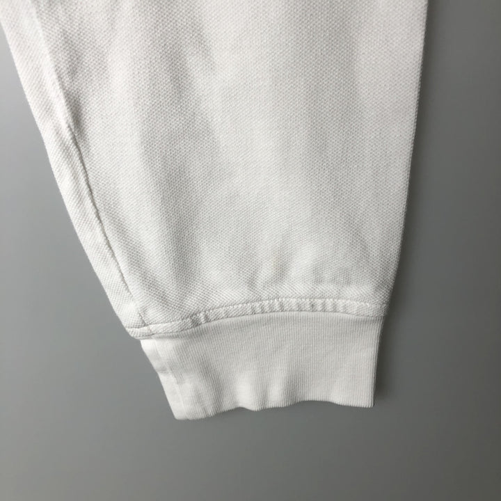Ralph Lauren POLO RALPH LAUREN CUSTOM FIT Big Pony Long-Sleeve Polo Shirt, Men's Size XL (approx.) cotton white type Vintage Second Hand