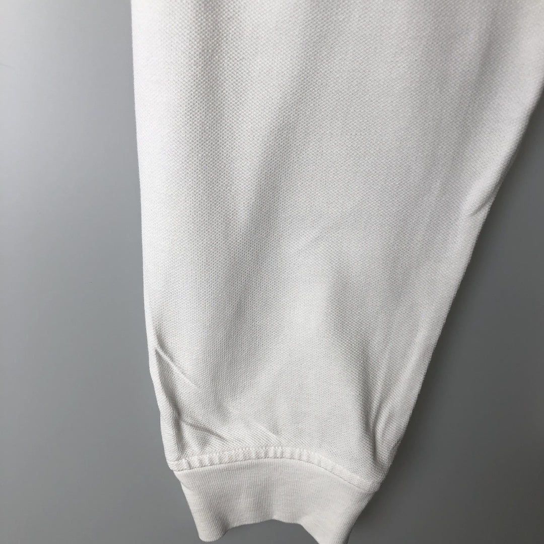 Ralph Lauren POLO RALPH LAUREN CUSTOM FIT Big Pony Long-Sleeve Polo Shirt, Men's Size XL (approx.) cotton white type Vintage Second Hand
