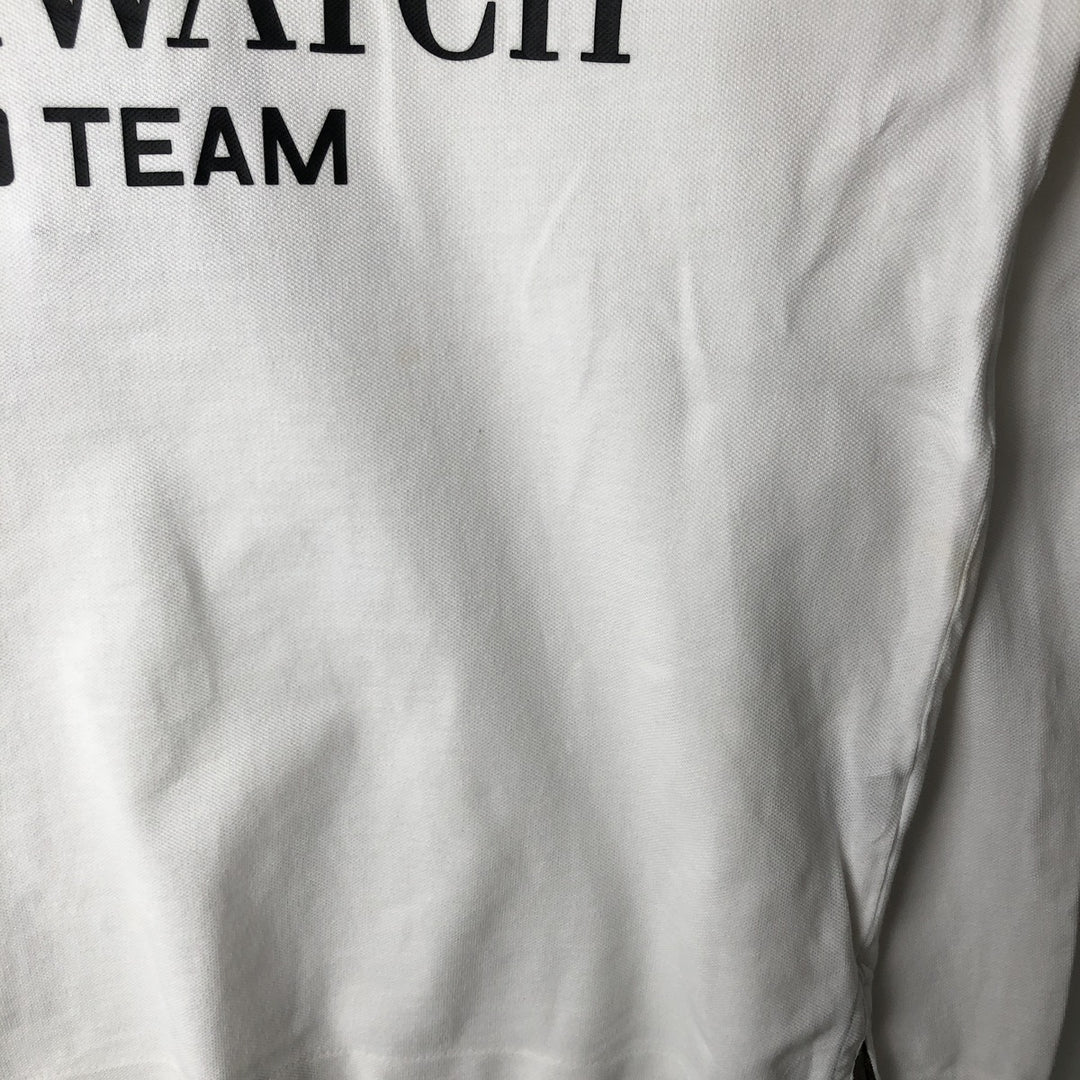 Ralph Lauren POLO RALPH LAUREN CUSTOM FIT Big Pony Long-Sleeve Polo Shirt, Men's Size XL (approx.) cotton white type Vintage Second Hand