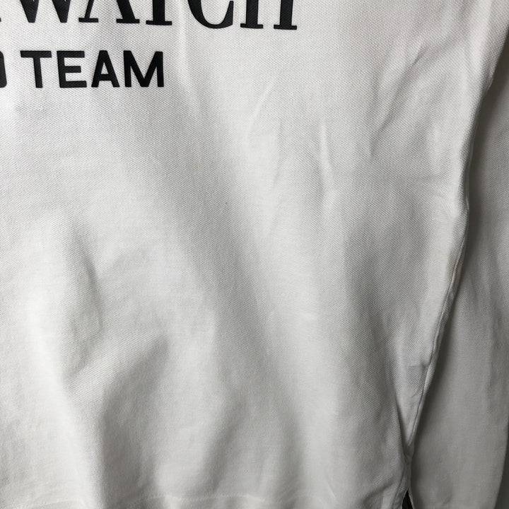 Ralph Lauren POLO RALPH LAUREN CUSTOM FIT Big Pony Long-Sleeve Polo Shirt, Men's Size XL (approx.) cotton white type Vintage Second Hand