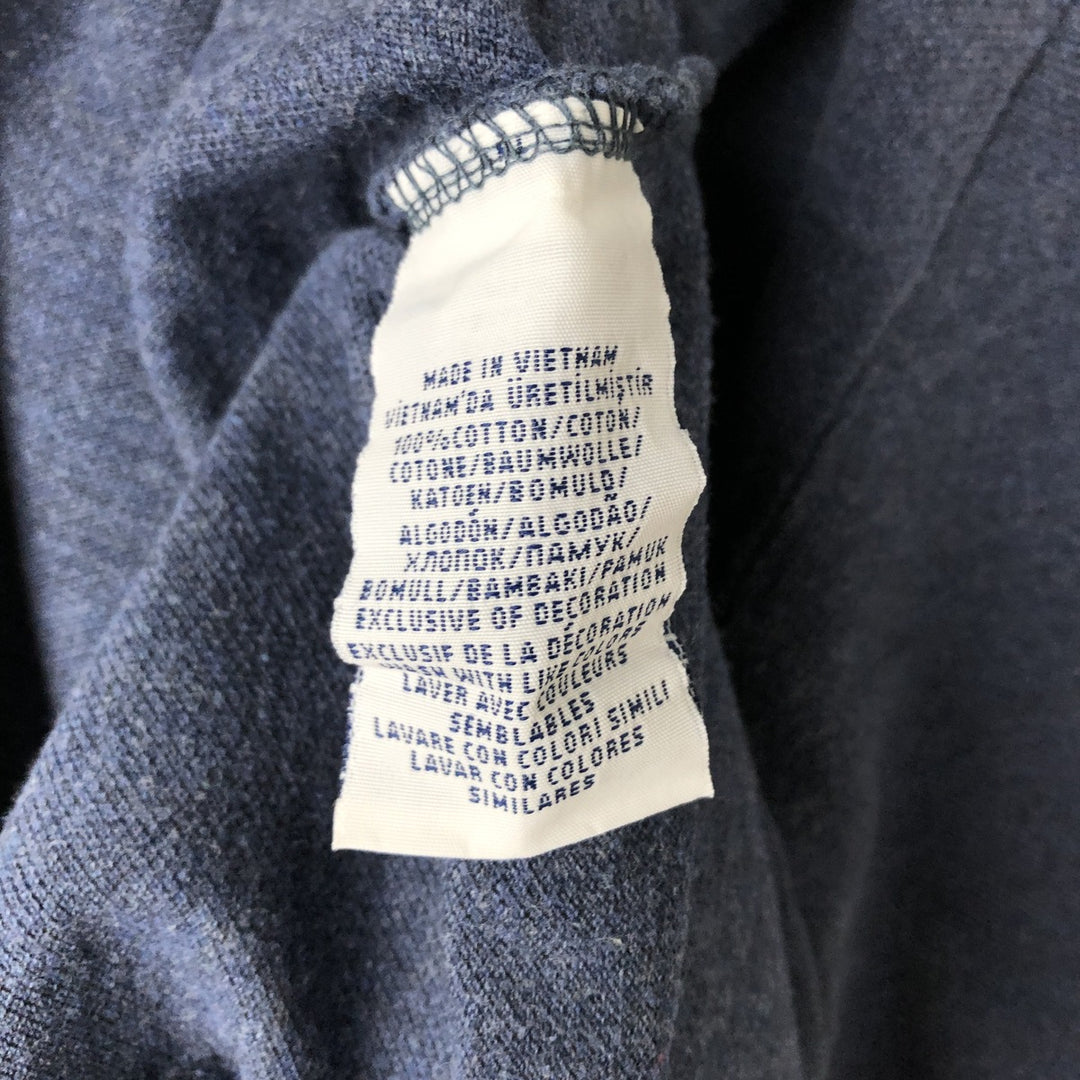 Ralph Lauren POLO RALPH LAUREN Long-Sleeve Polo Shirt, Men's Size L (approx.) cotton navy blue type Vintage Second Hand