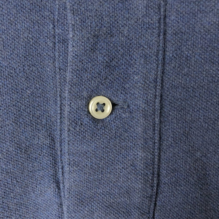 Ralph Lauren POLO RALPH LAUREN Long-Sleeve Polo Shirt, Men's Size L (approx.) cotton navy blue type Vintage Second Hand