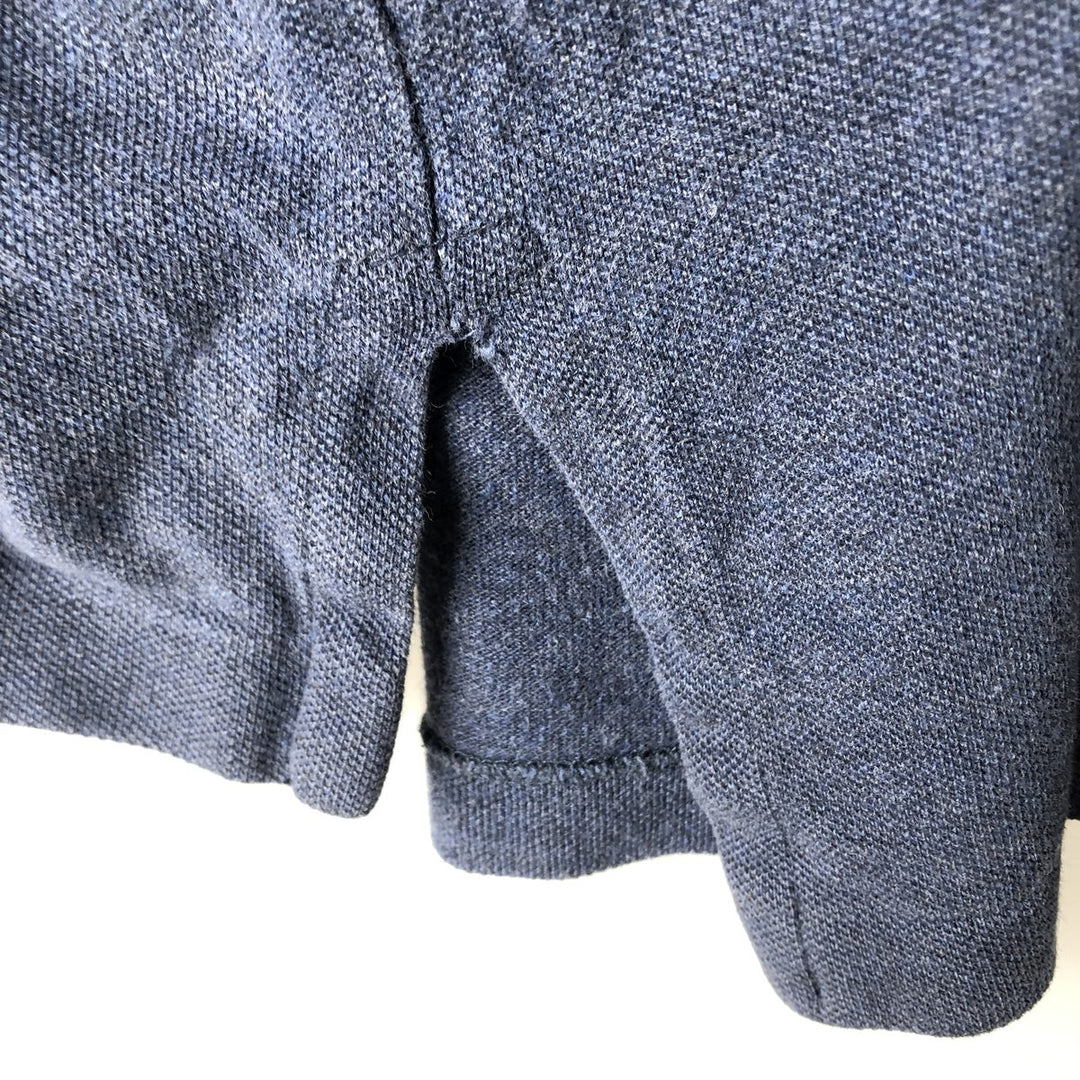 Ralph Lauren POLO RALPH LAUREN Long-Sleeve Polo Shirt, Men's Size L (approx.) cotton navy blue type Vintage Second Hand