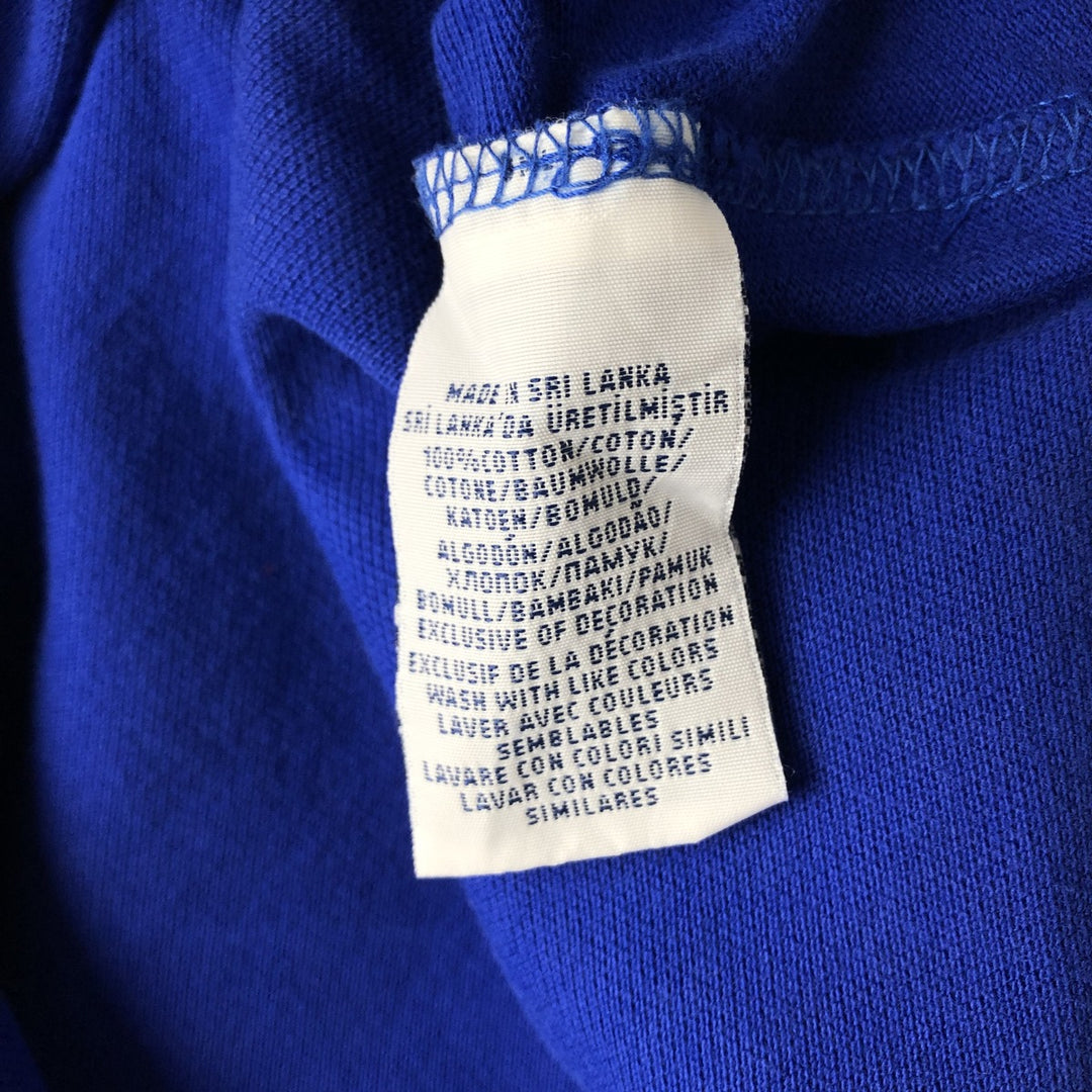 Ralph Lauren POLO RALPH LAUREN CUSTOM FIT long-sleeved polo shirt, men's size M cotton blue type Vintage Second Hand