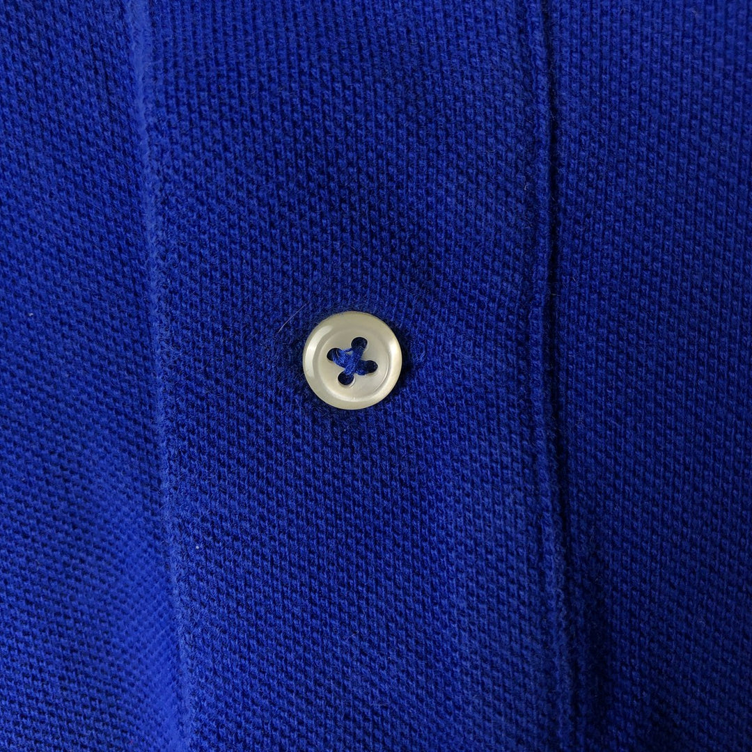 Ralph Lauren POLO RALPH LAUREN CUSTOM FIT long-sleeved polo shirt, men's size M cotton blue type Vintage Second Hand