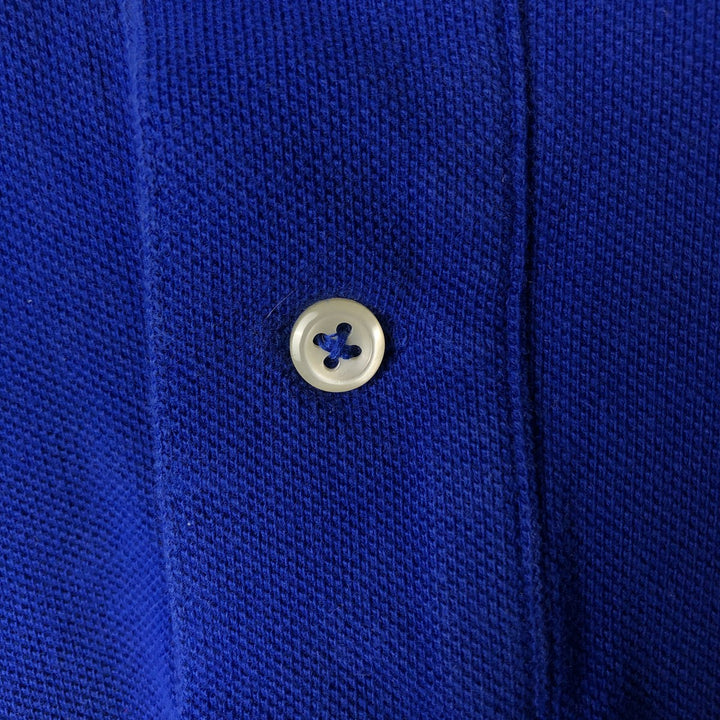Ralph Lauren POLO RALPH LAUREN CUSTOM FIT long-sleeved polo shirt, men's size M cotton blue type Vintage Second Hand