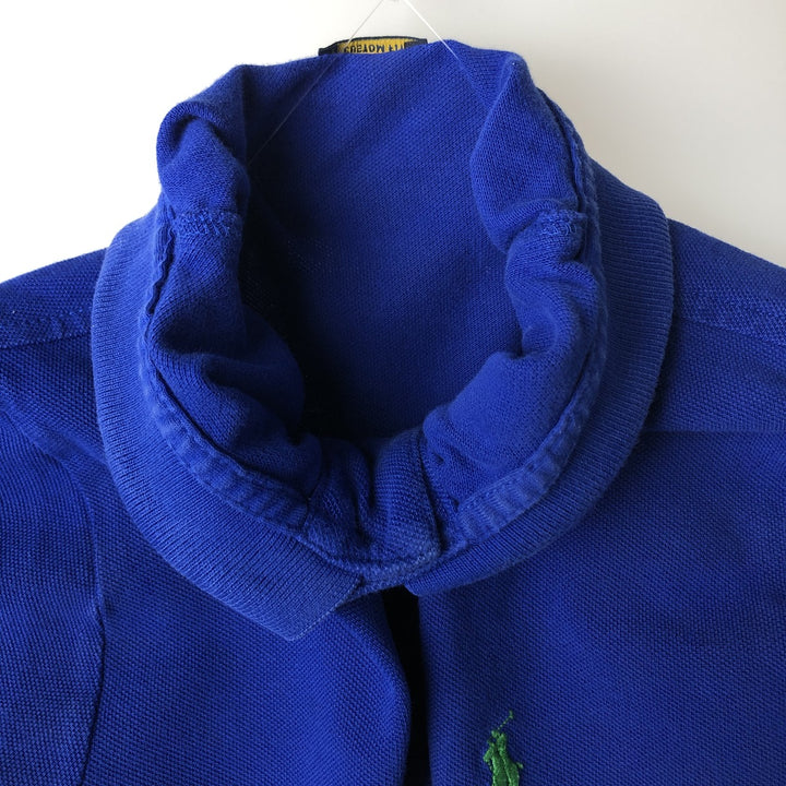 Ralph Lauren POLO RALPH LAUREN CUSTOM FIT long-sleeved polo shirt, men's size M cotton blue type Vintage Second Hand