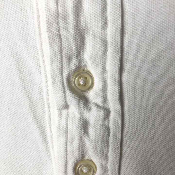Ralph Lauren long sleeve polo shirt, size L for men cotton white type Vintage Second Hand
