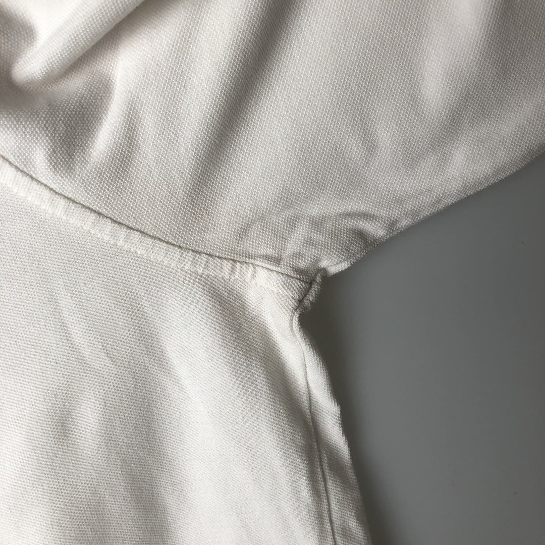 Ralph Lauren long sleeve polo shirt, size L for men cotton white type Vintage Second Hand