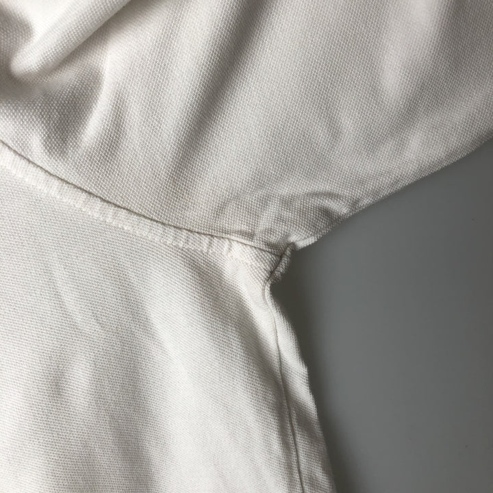 Ralph Lauren long sleeve polo shirt, size L for men cotton white type Vintage Second Hand