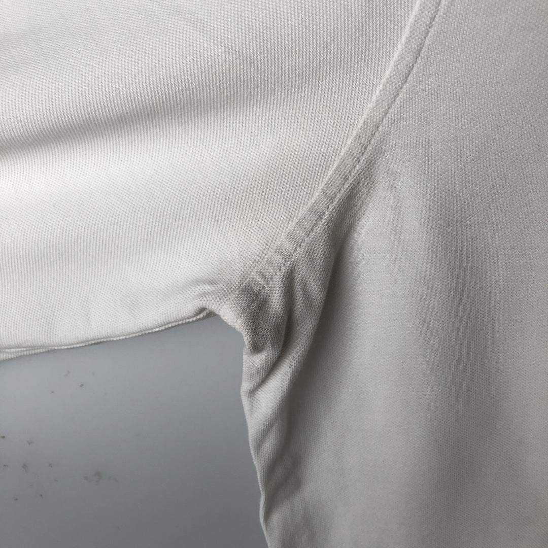 Ralph Lauren long sleeve polo shirt, size L for men cotton white type Vintage Second Hand