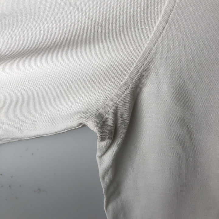 Ralph Lauren long sleeve polo shirt, size L for men cotton white type Vintage Second Hand