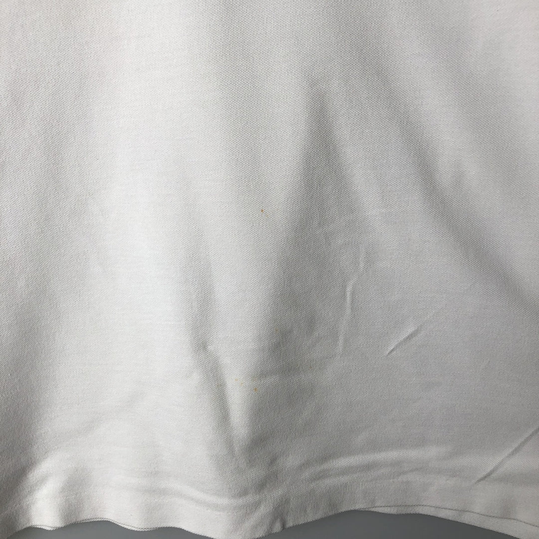 Ralph Lauren long sleeve polo shirt, size L for men cotton white type Vintage Second Hand