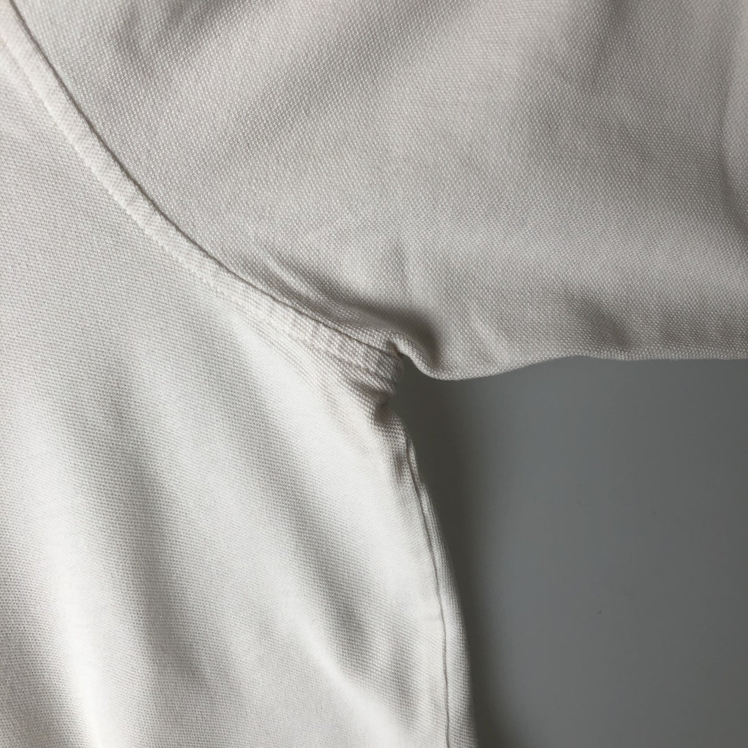 Ralph Lauren long sleeve polo shirt, size L for men cotton white type Vintage Second Hand