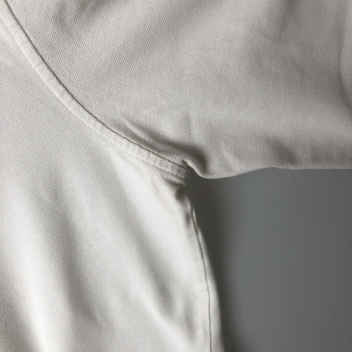 Ralph Lauren long sleeve polo shirt, size L for men cotton white type Vintage Second Hand