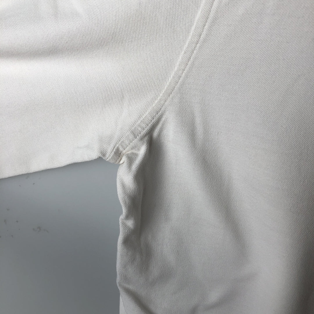 Ralph Lauren long sleeve polo shirt, size L for men cotton white type Vintage Second Hand