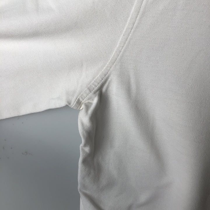 Ralph Lauren long sleeve polo shirt, size L for men cotton white type Vintage Second Hand