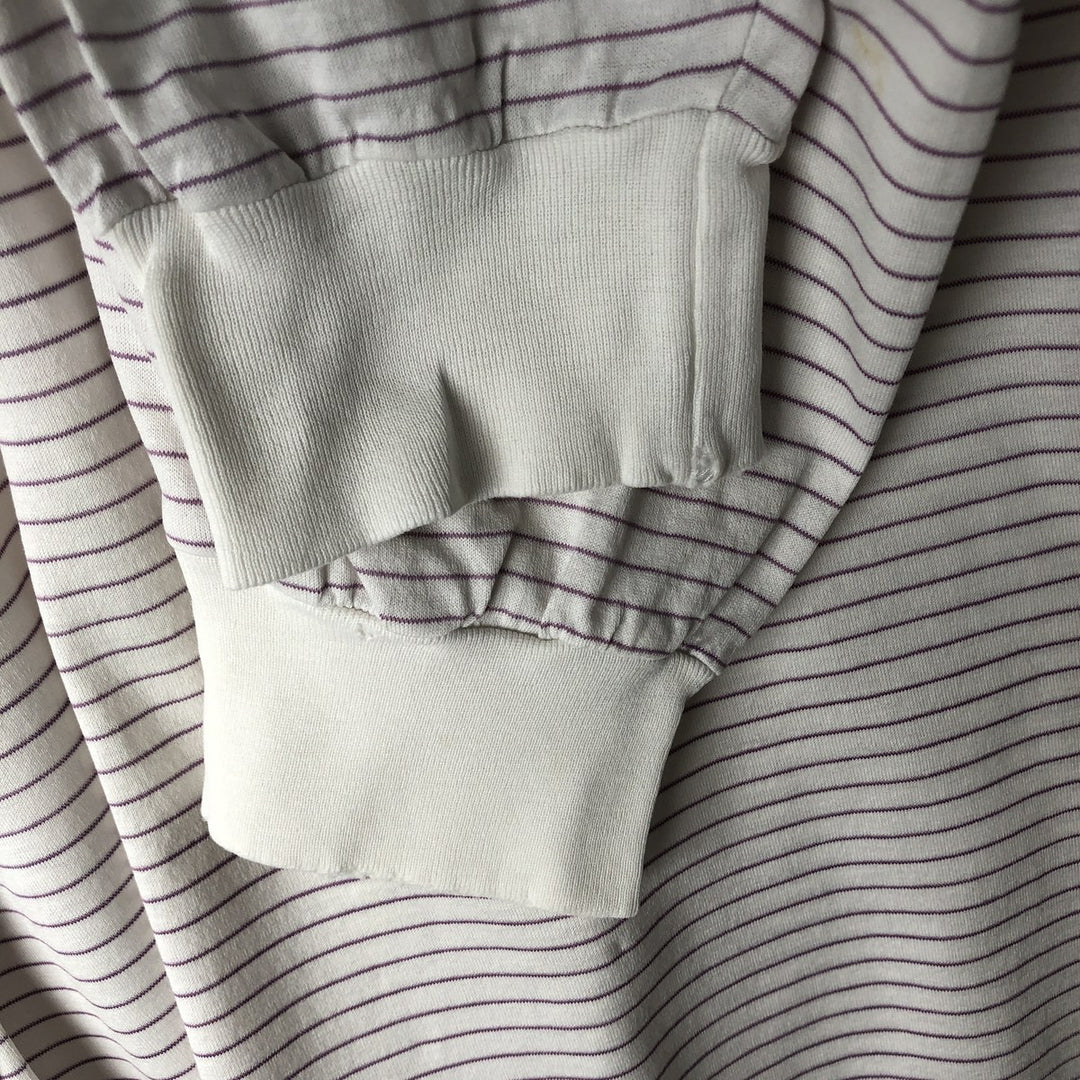 Ralph Lauren POLO GOLF Short Sleeve Striped Polo Shirt Men's Size L cotton white type Vintage Second Hand