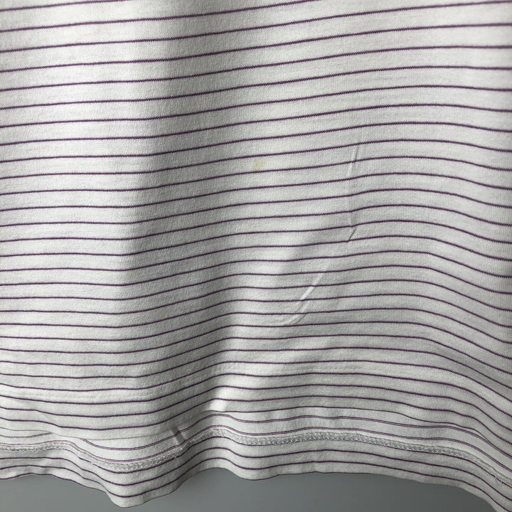 Ralph Lauren POLO GOLF Short Sleeve Striped Polo Shirt Men's Size L cotton white type Vintage Second Hand