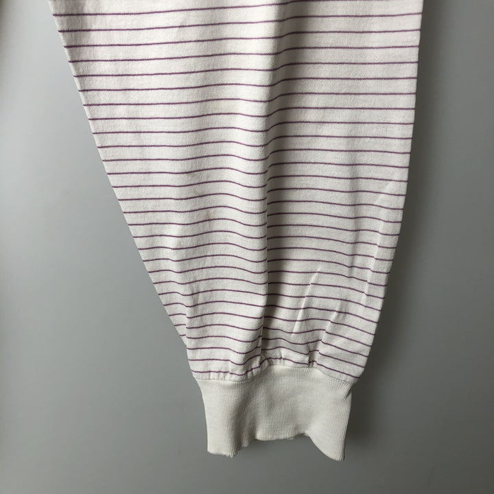 Ralph Lauren POLO GOLF Short Sleeve Striped Polo Shirt Men's Size L cotton white type Vintage Second Hand