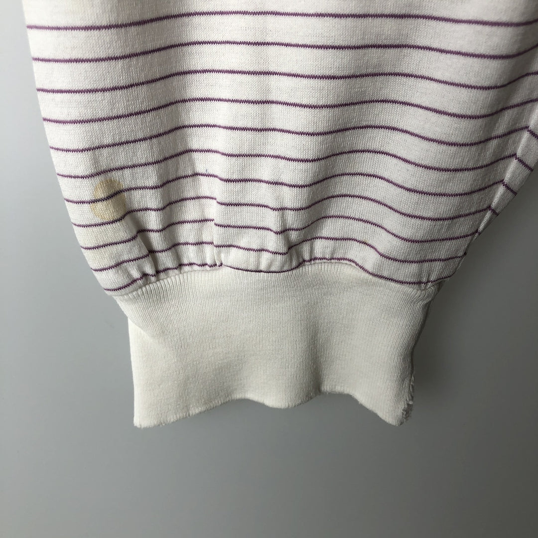 Ralph Lauren POLO GOLF Short Sleeve Striped Polo Shirt Men's Size L cotton white type Vintage Second Hand