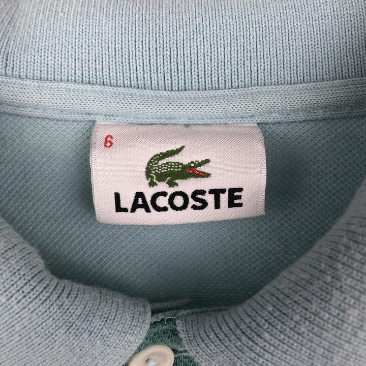 Lacoste LACOSTE Long Sleeve Striped Polo Shirt Size 6 Men's XL cotton Khaki type sage green Vintage Second Hand