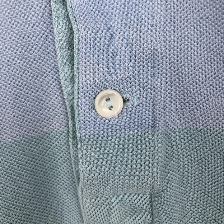Lacoste LACOSTE Long Sleeve Striped Polo Shirt Size 6 Men's XL cotton Khaki type sage green Vintage Second Hand