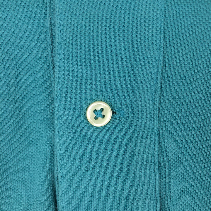 Ralph Lauren POLO by Ralph Lauren long sleeve polo shirt, men's size L cotton Emerald green Vintage Second Hand