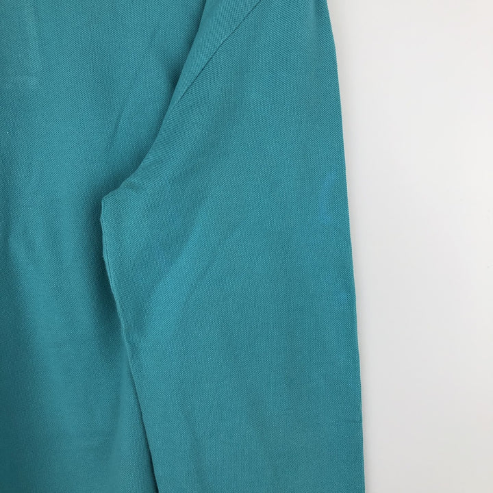 Ralph Lauren POLO by Ralph Lauren long sleeve polo shirt, men's size L cotton Emerald green Vintage Second Hand