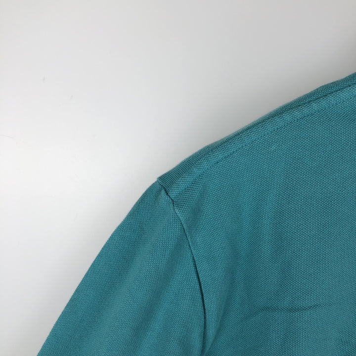 Ralph Lauren POLO by Ralph Lauren long sleeve polo shirt, men's size L cotton Emerald green Vintage Second Hand