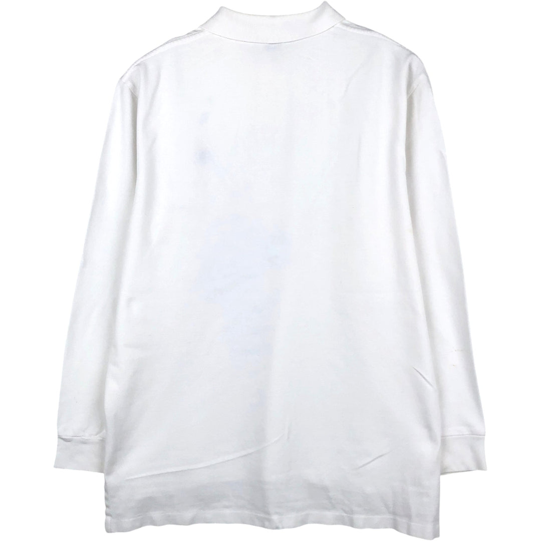 Ralph Lauren POLO by Ralph Lauren long sleeve polo shirt, men's size L cotton white type Vintage Second Hand