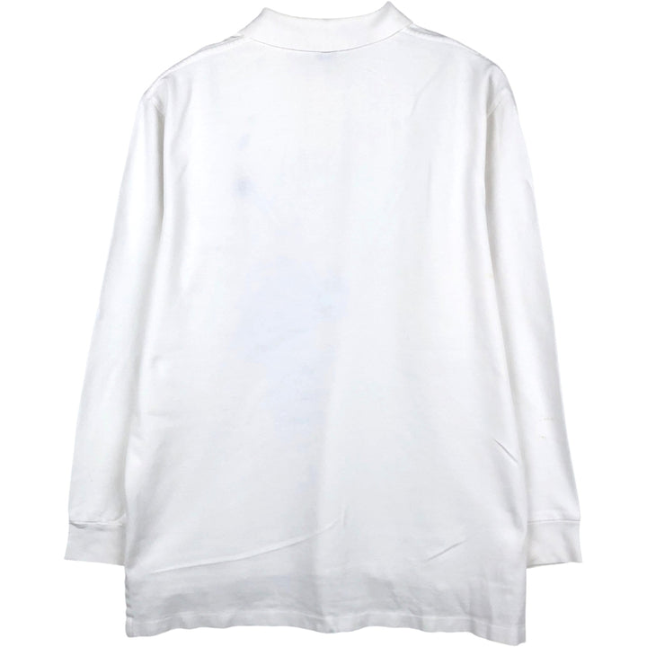 Ralph Lauren POLO by Ralph Lauren long sleeve polo shirt, men's size L cotton white type Vintage Second Hand