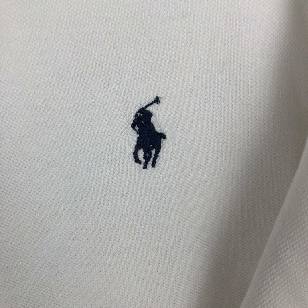 Ralph Lauren POLO by Ralph Lauren long sleeve polo shirt, men's size L cotton white type Vintage Second Hand