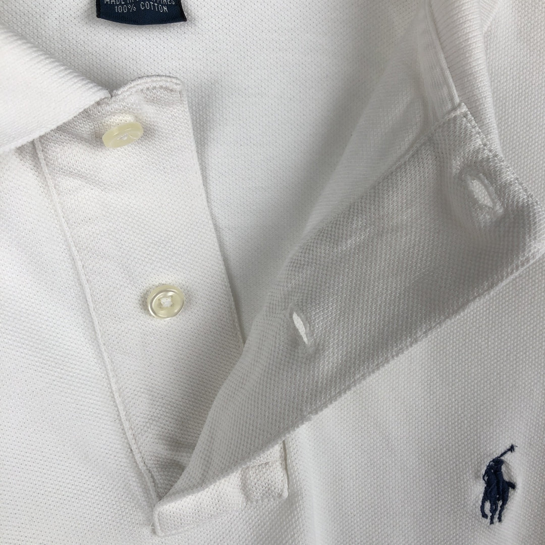 Ralph Lauren POLO by Ralph Lauren long sleeve polo shirt, men's size L cotton white type Vintage Second Hand