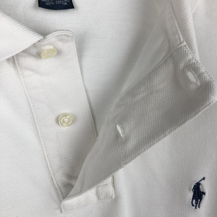 Ralph Lauren POLO by Ralph Lauren long sleeve polo shirt, men's size L cotton white type Vintage Second Hand
