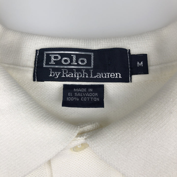 Ralph Lauren POLO by Ralph Lauren long sleeve polo shirt, men's size M cotton white type Vintage Second Hand